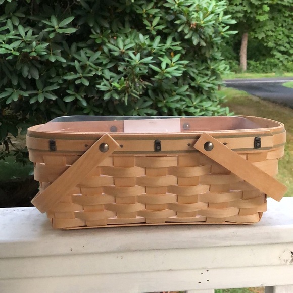 Vtg LONGABERGER Yankees Candle Dual Handle Basket RARE SET Basket Liner Charm - Picture 11 of 16